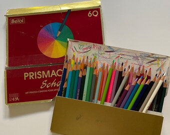 Prismacolor Scholar Coloured Pencils Colored Drawing Art Supplies Berol 1993 Made in USA