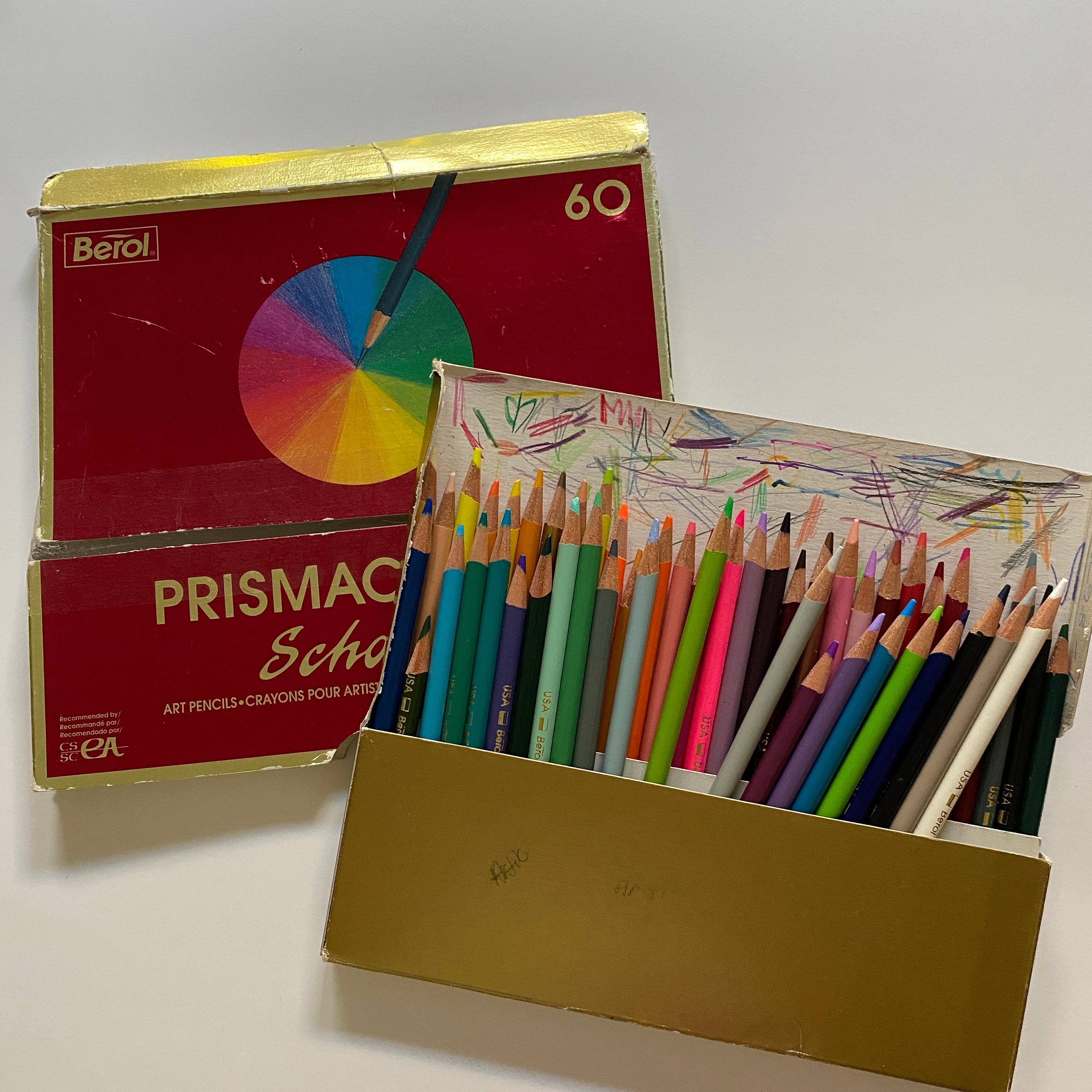 Ens. 60 crayons de bois Prismacolor scholar - Stylos et