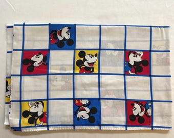 Disney Mickey Mouse Color Block Twin Flat Sheet Made in Canada