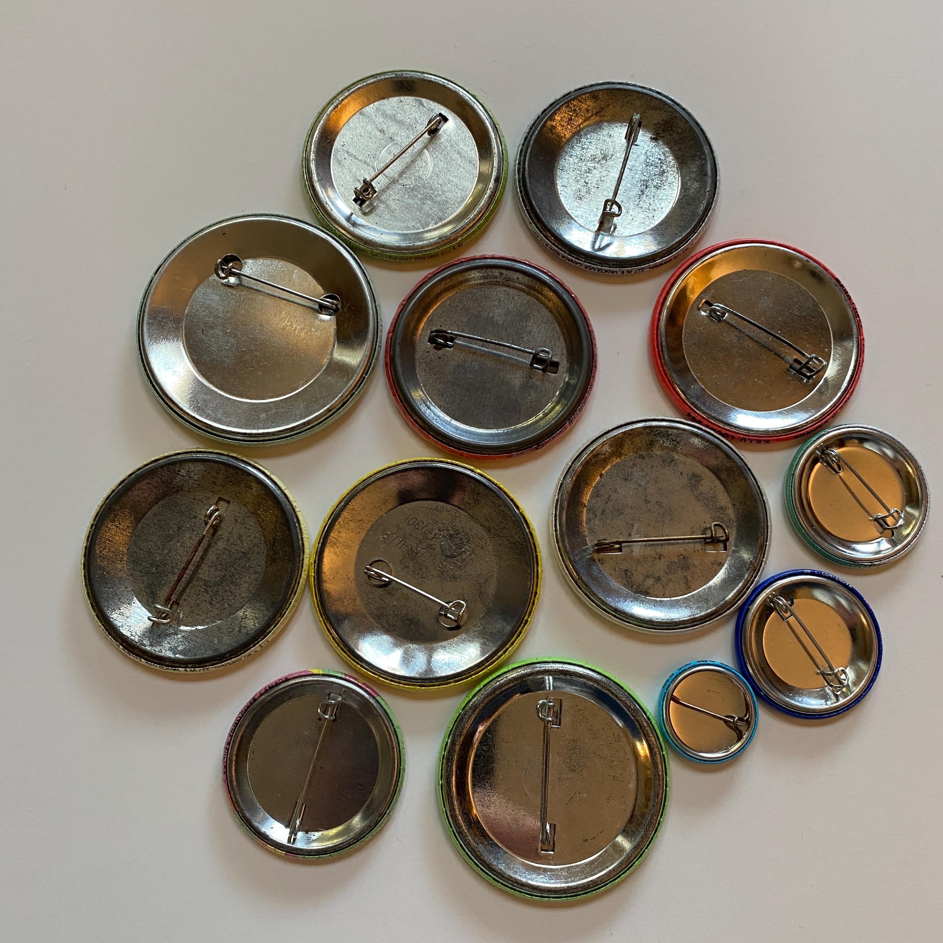 Vintage Pin Back Buttons Badges LOT Canadian 70s 80s 90s Jewelry ...