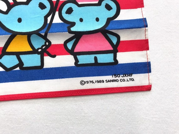 1989 Sanrio Hello Kitty Napkin Hankie Kawaii Retro Japan 80s 90s Kids Handkerchief Fabric Square