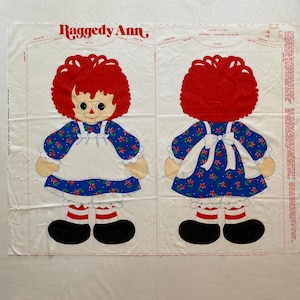 Raggedy Ann Tunic Costume Pattern Cut n Sew Fabric Panel Spring Mills #6904