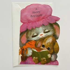 Vintage A Happy Birthday Greeting Card for Young Girl - Made in Canada 1970s