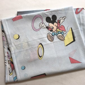 1980s Mickey and Minnie Mouse Disney Twin Flat Sheet Retro - Etsy