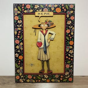 Cartes Mary Engelbreit à garder scellées, exposition d'oeuvres d'art à accrocher au mur, nouveauté originale des années 80 à collectionner ici, 1983
