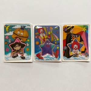 1987 Mcdonalds Photo Stickers RARE Puffy Unpunched!