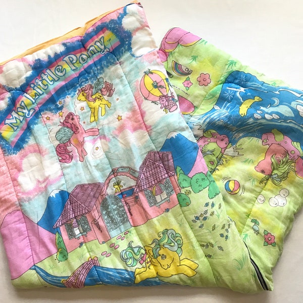 1986 My Little Pony G1 Original Sleeping Bag for Kids or Small Adults Overnight Sleepover Girls Collectible HTF Rare Sea Pony