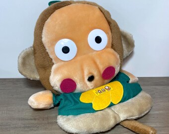 1990年代 サンリオ モン吉 ぬいぐるみ 猿 ぬいぐるみポーチ 日本製