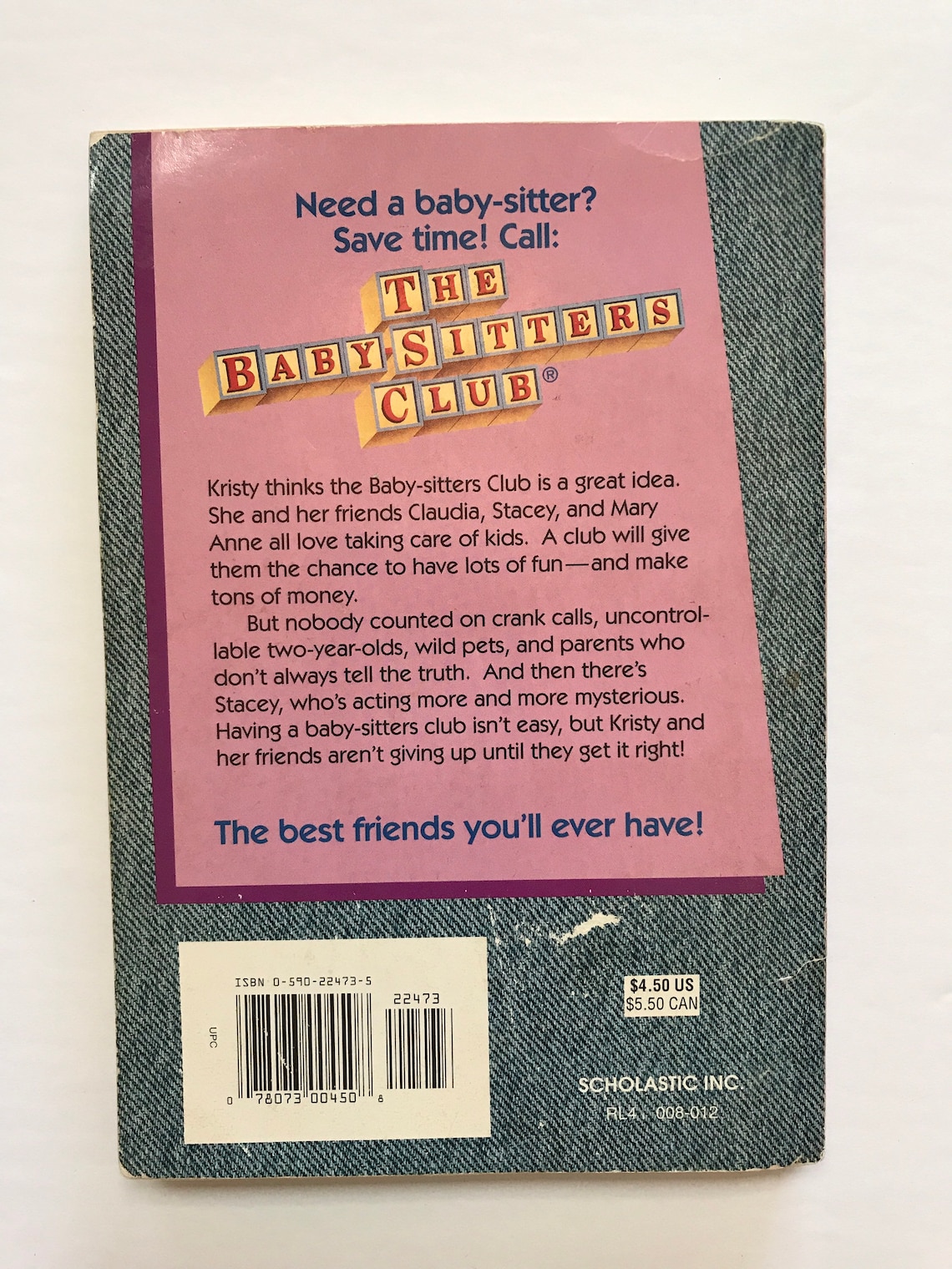 1990s the Babysitters Club Book Number 1 Kids Teens Young Etsy