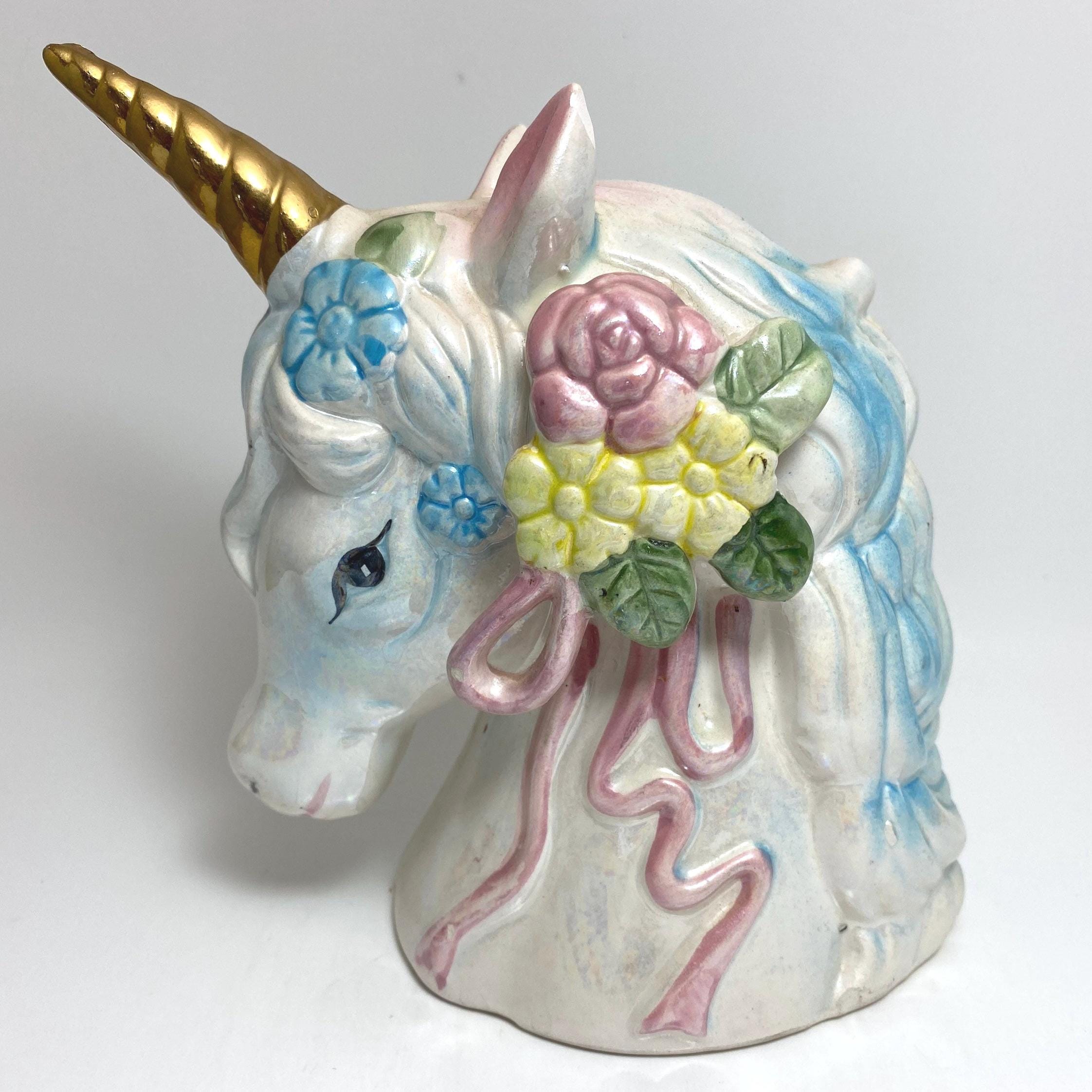 Vintage Ceramic Unicorn Knick Knack Cute Mythical Figurine Taiwan