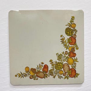 Kitchen Hot Pad Hot Mat Cooking Kitchen Serving Kitsch Tin Ballonoff USA Merry Mushroom Vegetable Harvest