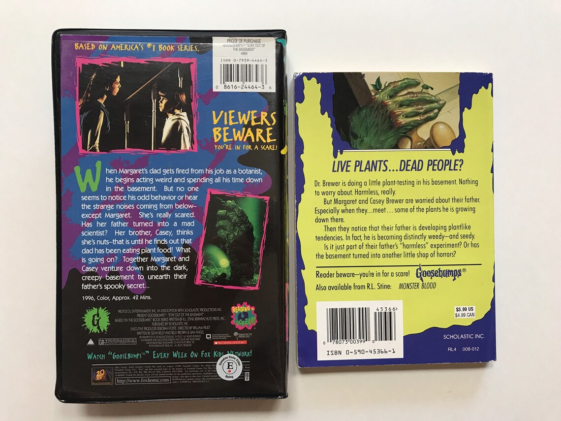 Goosebumps VHS Video and Book Stay Out of the Basement 90s Tv Etsy UK