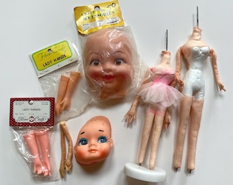 Doll Parts for Crafting Pose Doll Bodies Arms Faces Craft Supply