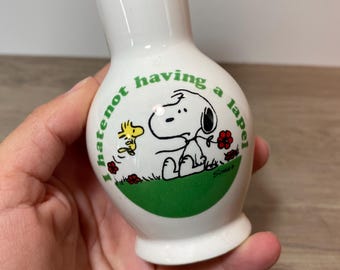 Very Rare Vintage Snoopy Ceramic Vase 1958 Made in Japan