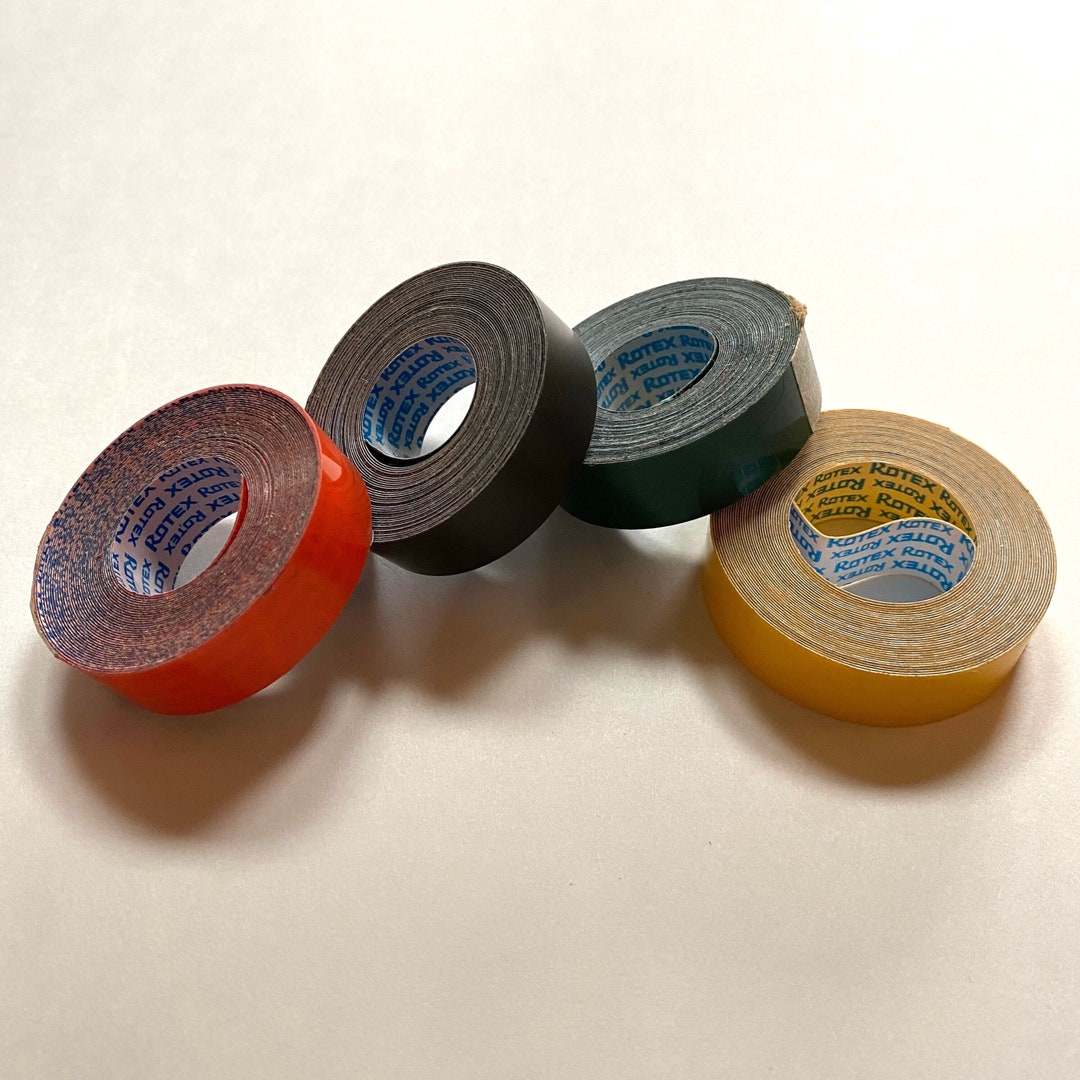 Vintage Rotex Label Maker Embossing Tape Orange Yellow Green Brown