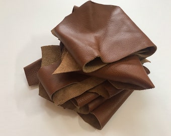 SALE Leather/Suede Fabric Scraps for Crafting Crafts Jewelry Making Supplies Natural Material Brown Sewing Mixed Media