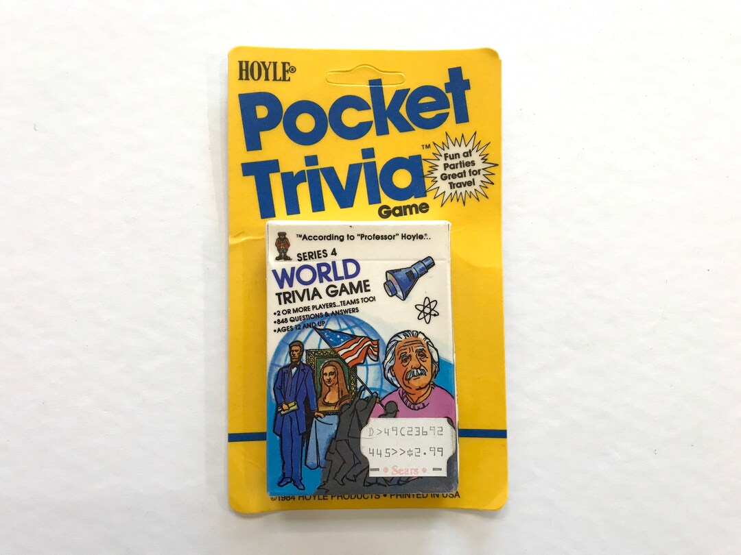 Hoyle Pocket Trivia Game Series 4 World Trivia Children Games Etsy