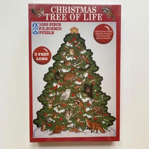Christmas Tree of Life Jigsaw Puzzle Schmid 1997 Made in USA SEALED UNUSED 3 Feet Long 1000 Pieces