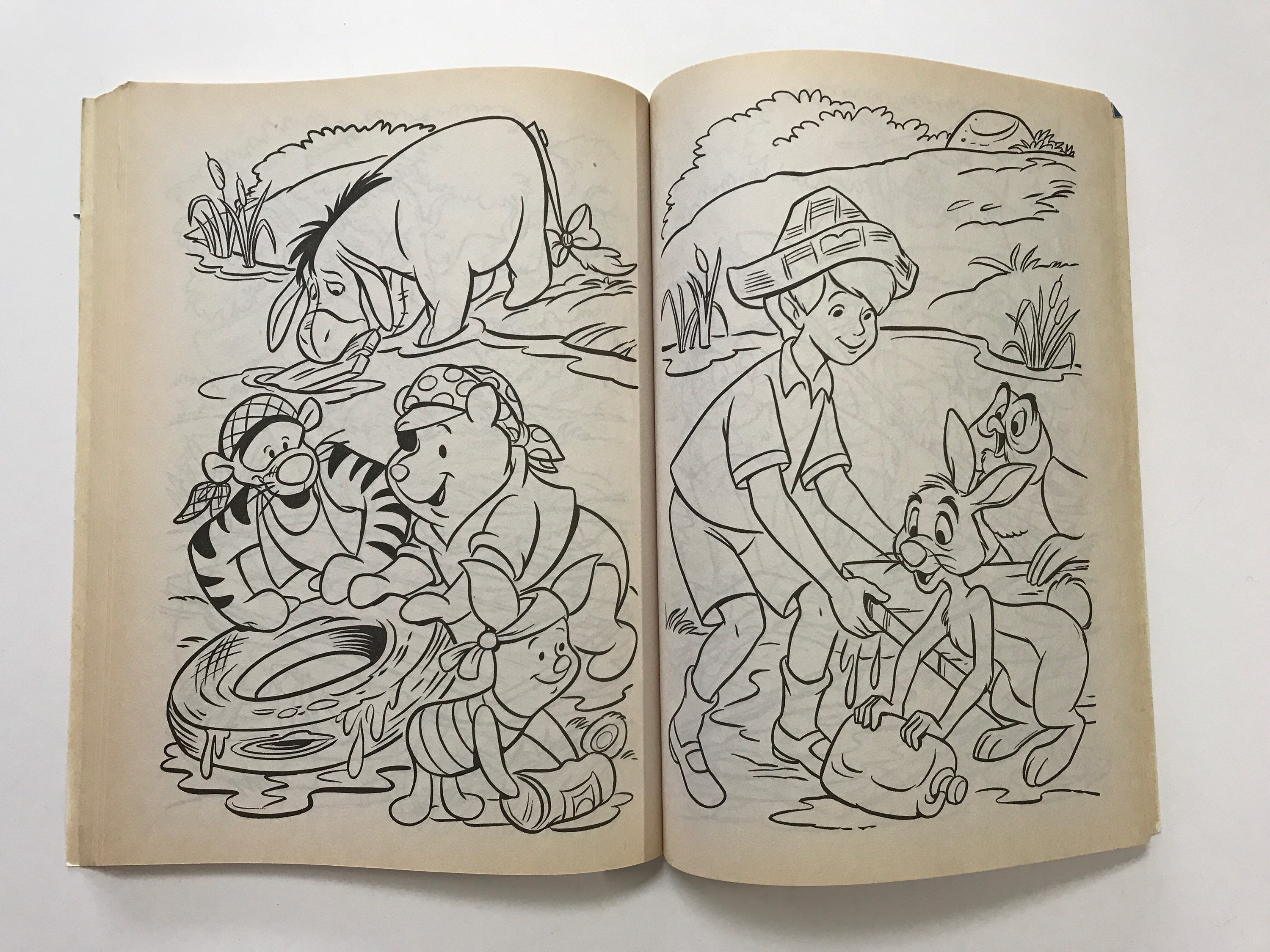 1990s Disney Winnie the Pooh Coloring Book Super Jumbo Golden | Etsy