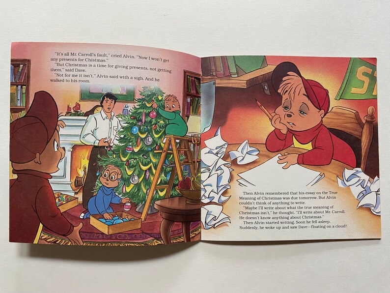 1990 Alvin and the Chipmunks Merry Christmas Mr. Carroll Book - Etsy