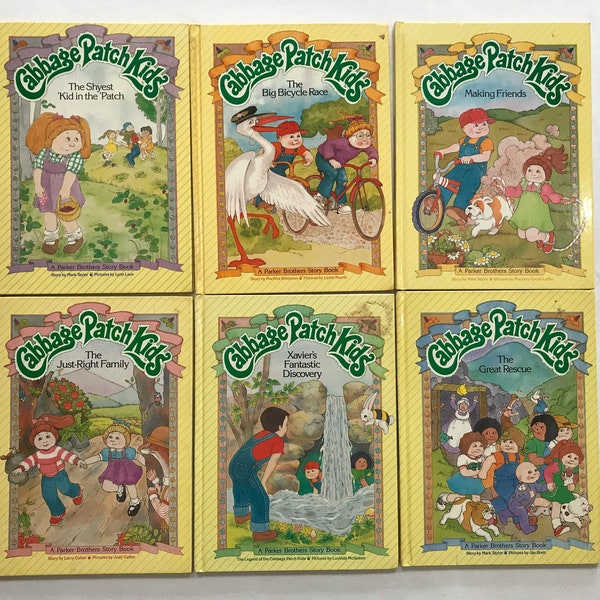 1984 Cabbage Patch Kids Story Picture Books for Kids Bedtime Story Time Reading CPK 80s Hard Cover Set of 6