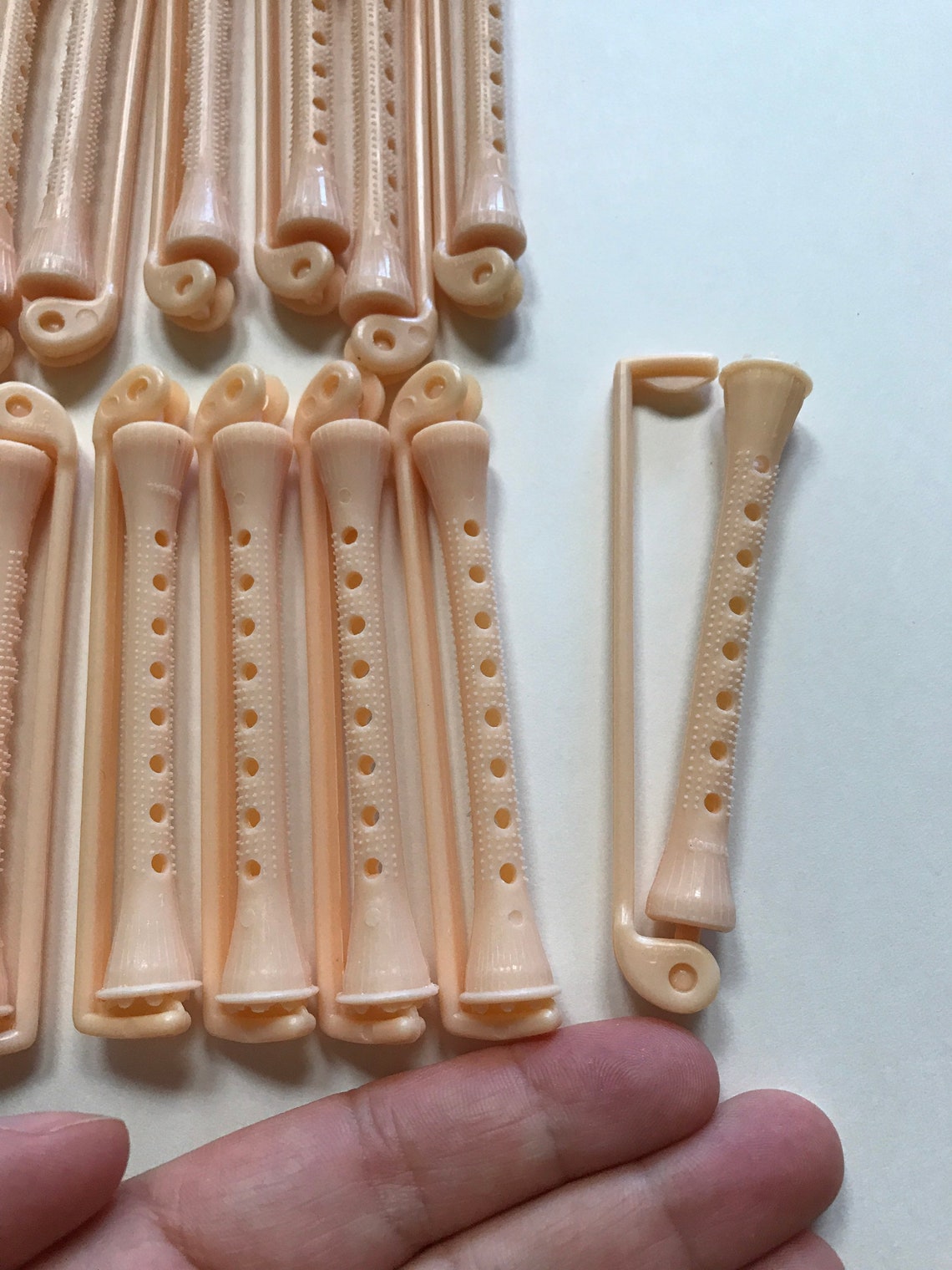 Vintage 70s Swing Arm Perm Rods Hair Perming Curlers Peachy Etsy