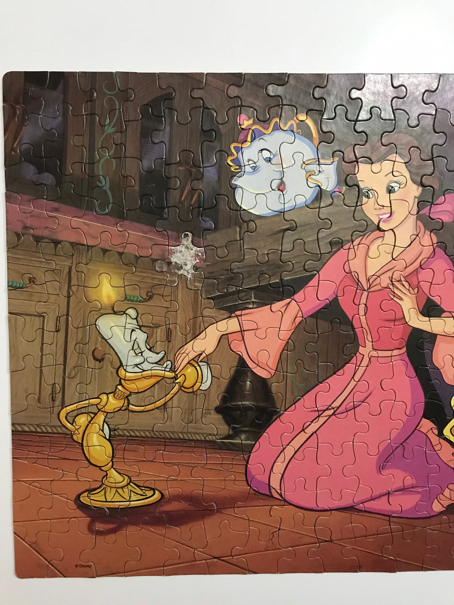 Disney Beauty and the Beast Jigsaw Puzzle Complete Kids Belle Etsy