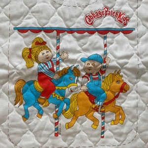 1980s Cabbage Patch Kids Baby Bib Cut N Sew Fabric Panel Sewing Crafting