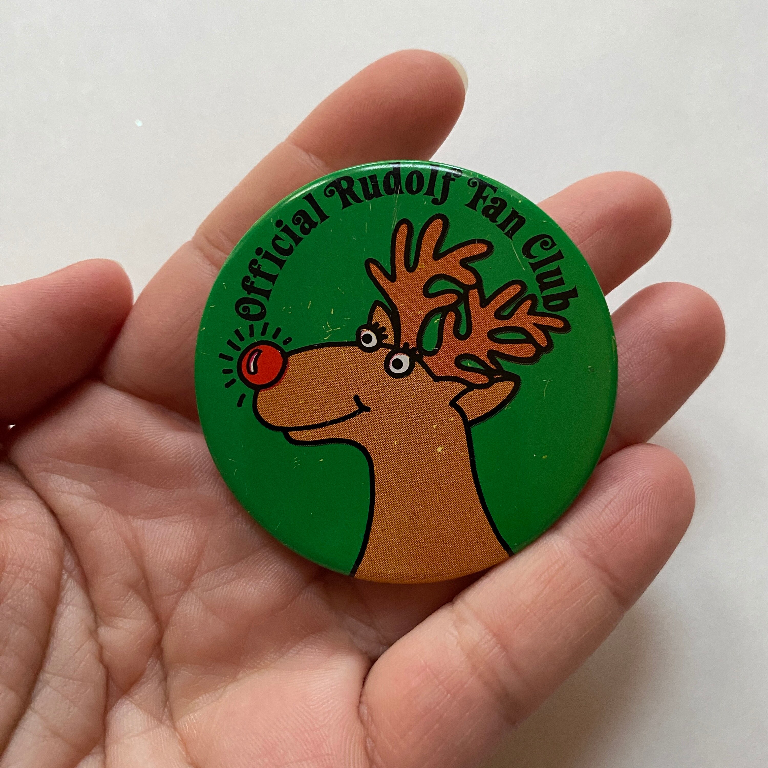 Official Rudolf Fan Club Pinback Button Christmas Xmas Holiday Badge - Etsy