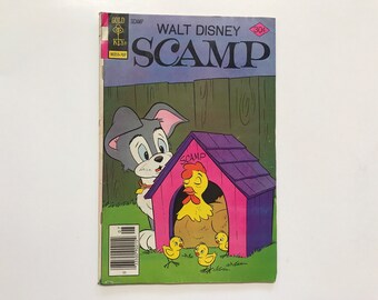 70s Disney Scamp Kids Comic Book 1977 Retro Gold Key Comics Paper Ephemera