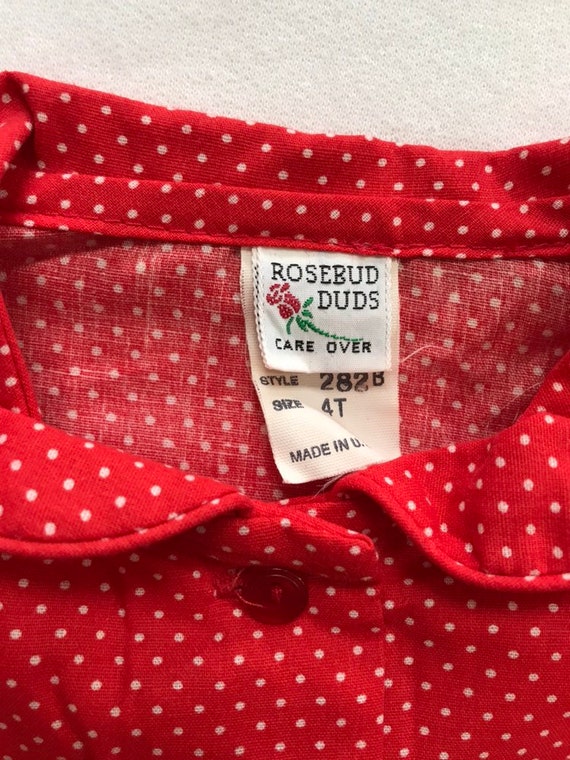SALE KIDS Rosebud Duds Red with White Polka Dots … - image 5