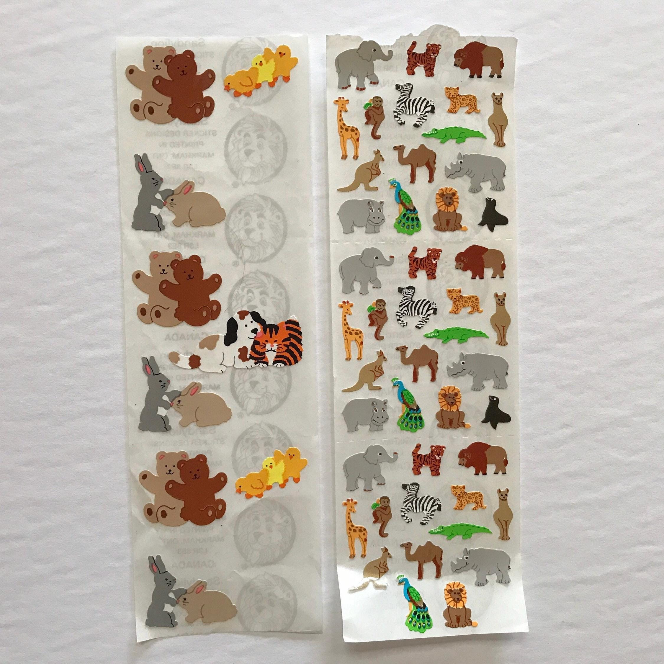 1990s Vintage Sandylion Stickers Bears Animals Mini Bunnies Cats