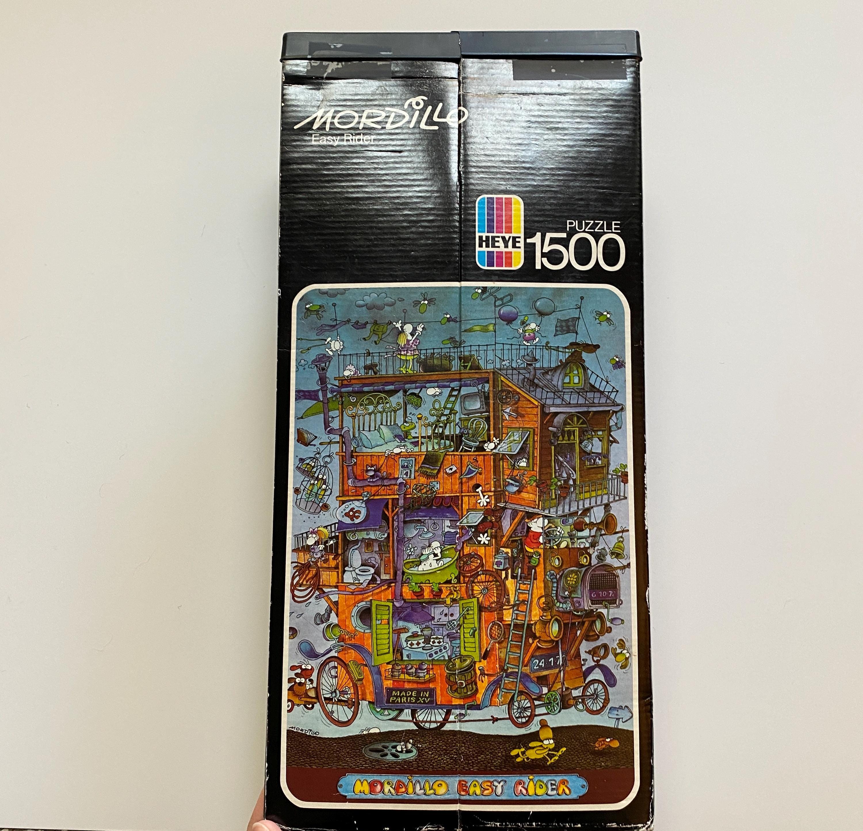 Mordillo Puzzle Easy Rider 1500 Pieces COMPLETE 1981 HEYE 8807