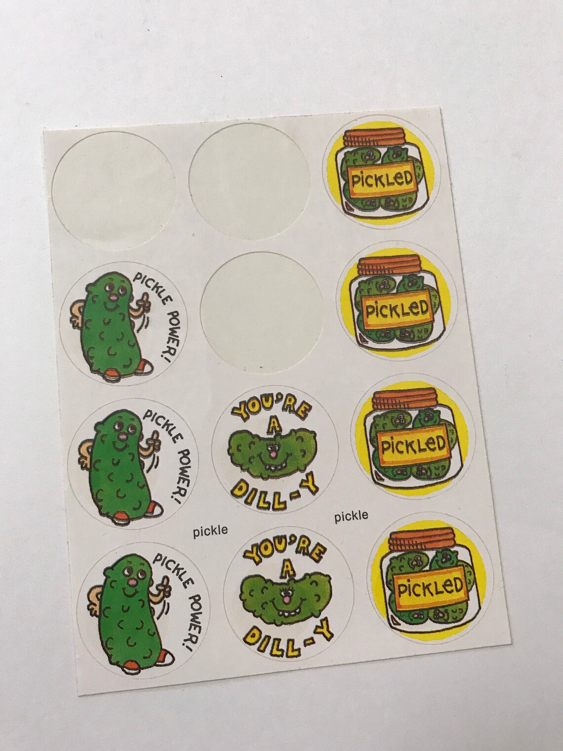 Scratch N Sniff Stickers Scented Pickles 80s 90s Kids Etsy