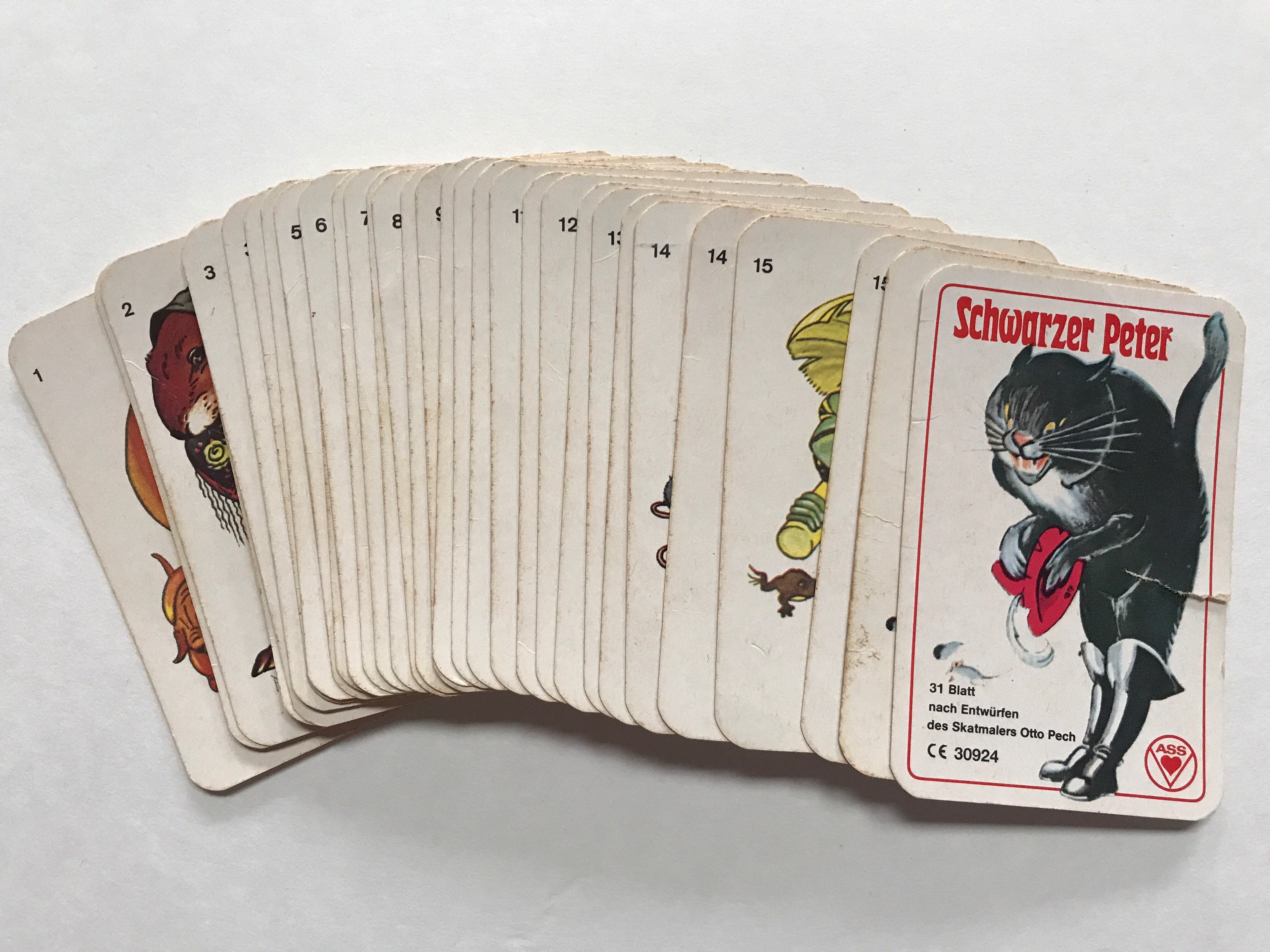 1970s Schwarzer Peter Playing Cards Set Complete Set Kids