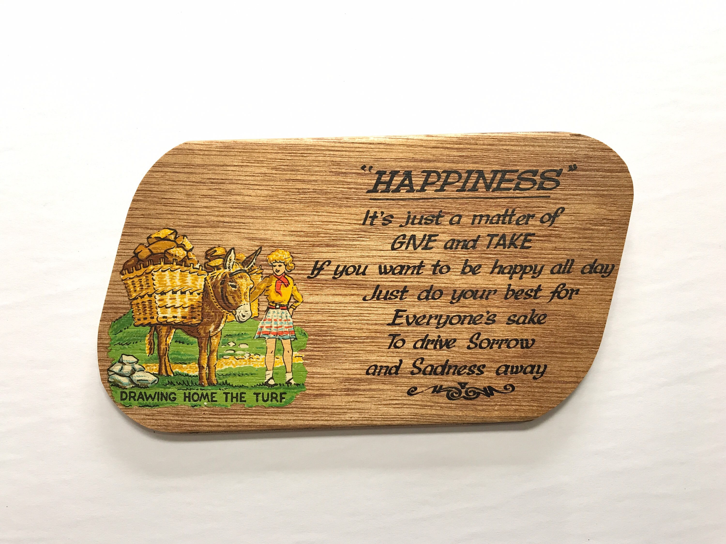 Vintage Wooden Sign Wall Hanging Retro Home Decor 70s Etsy