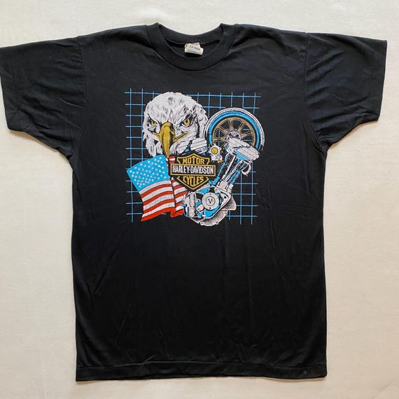 スペシャルビンテージパッチワークTシャツfirestoneネイバーフッドハーレー ヴィンテージ ハーレーダビッドソン イーグル Tシャツ 1980年代