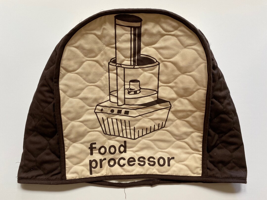 Vintage Food Processor Cover Kitchen Kitsch Decor Linens 80s 90s