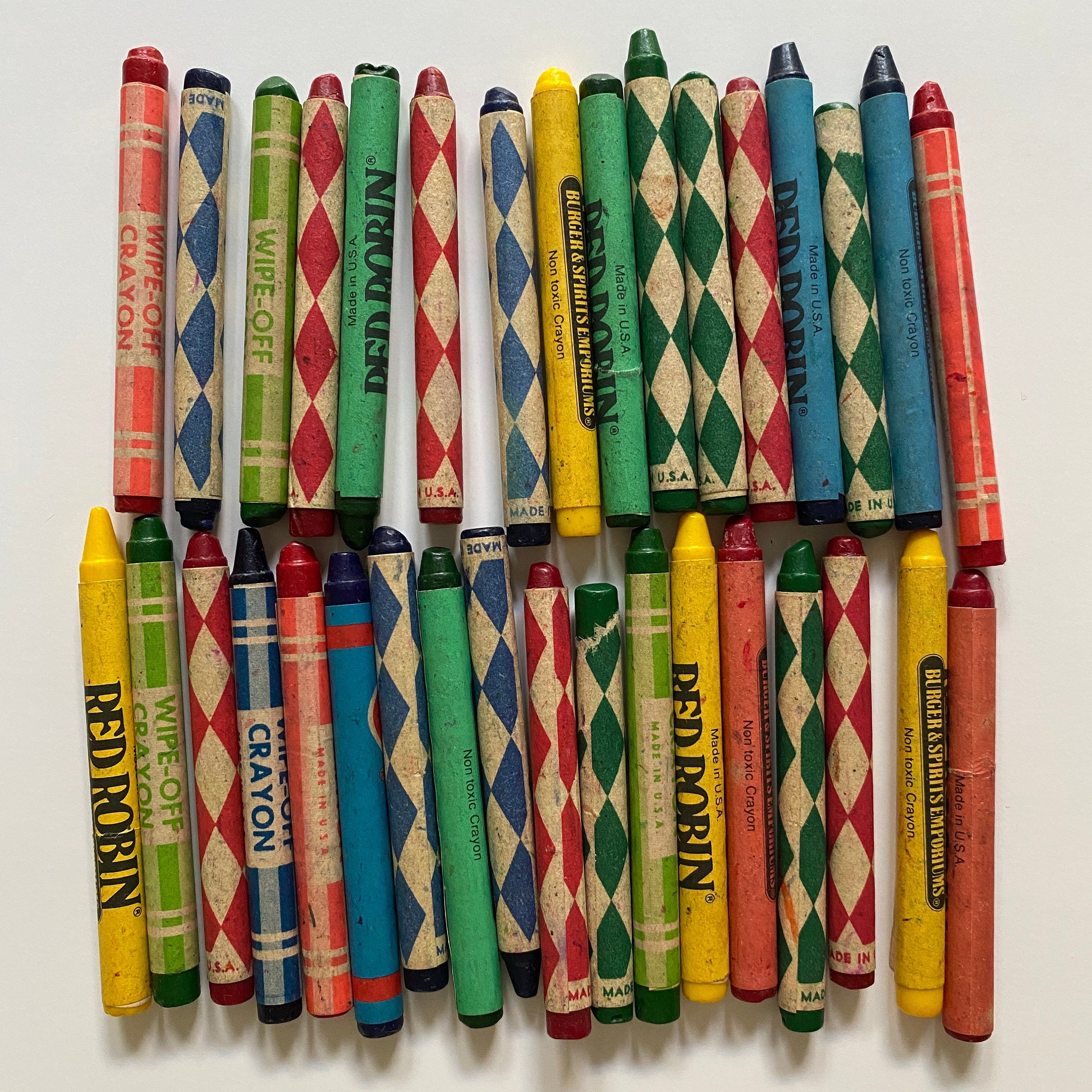Crayola Crayons in Carrier Vintage Crayola Binney and Smith 65 Crayons Some  Discontinued Made in USA 