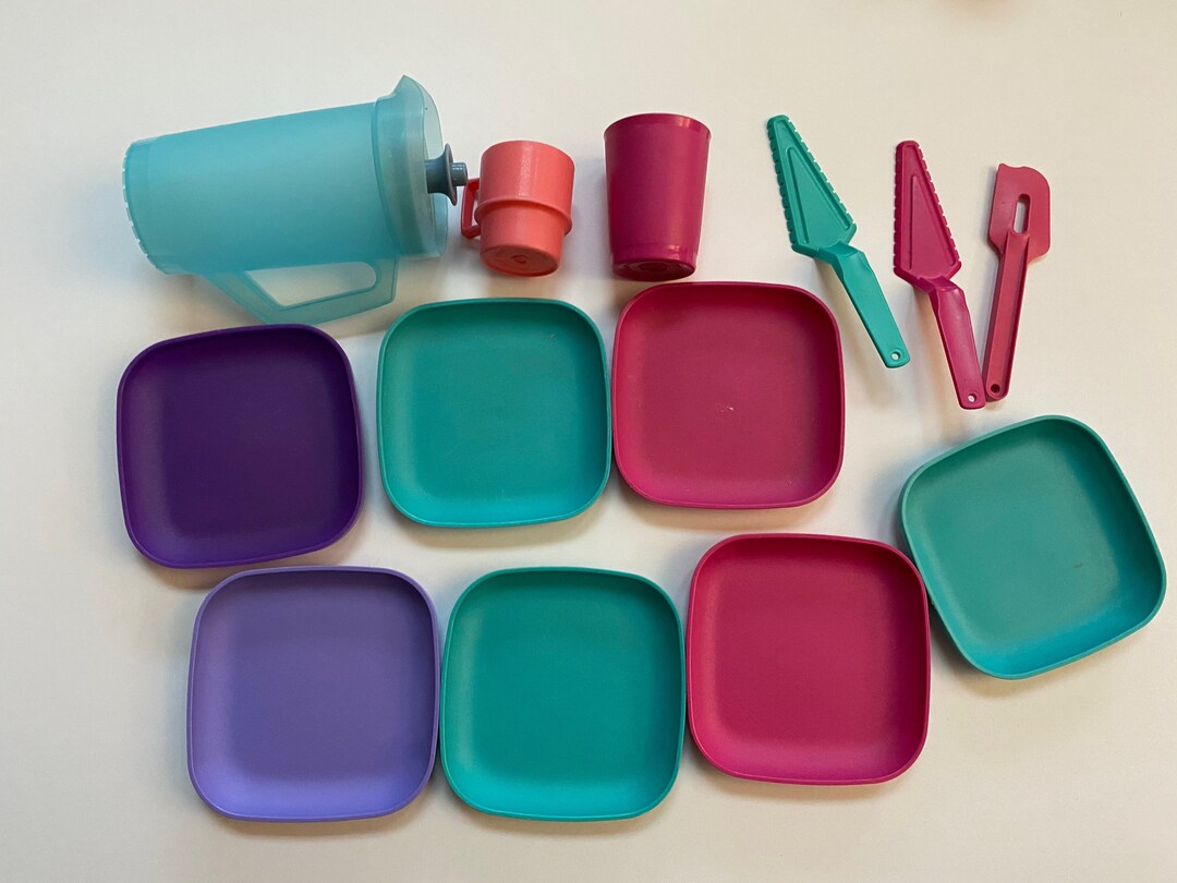 Tupperware Toys Mini Serve It Plastic Play Dishes Kids Retro Etsy