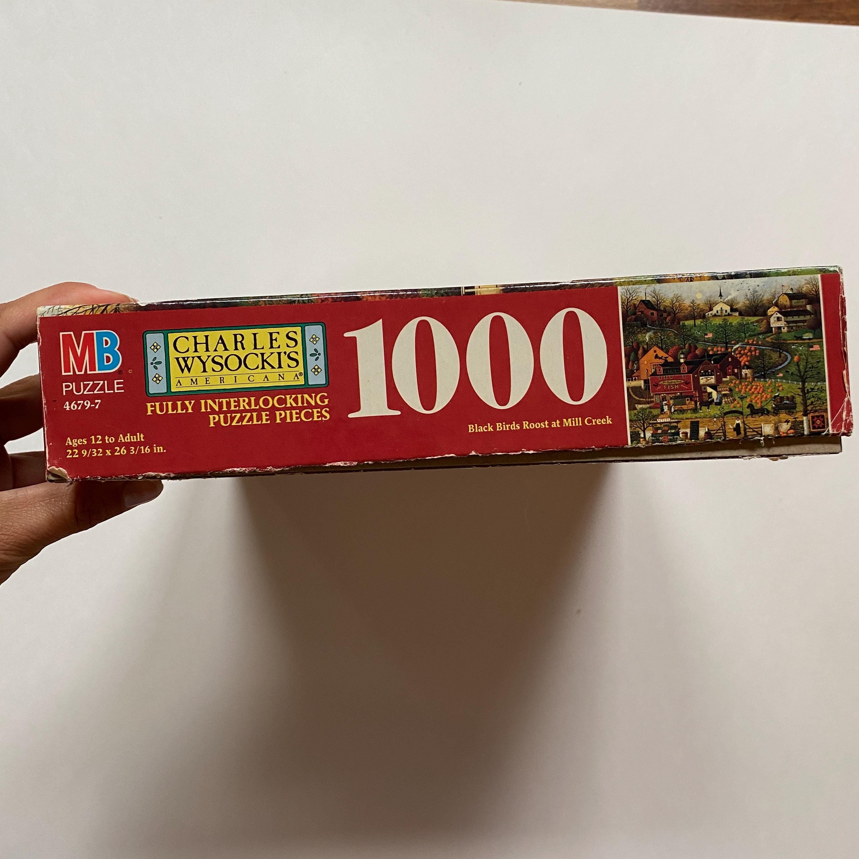 Charles Wysocki Americana Jigsaw Puzzle Black Birds Roost at Mill