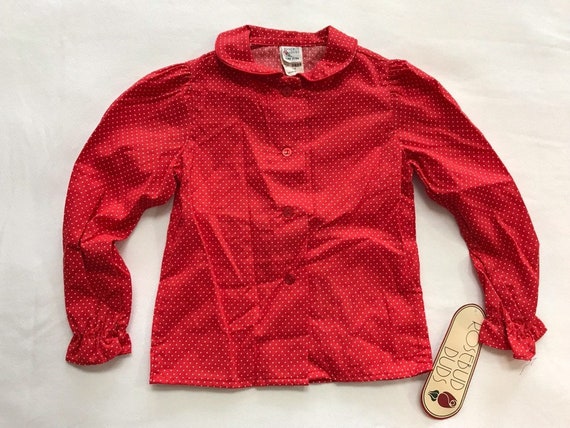 SALE KIDS Rosebud Duds Red with White Polka Dots … - image 1