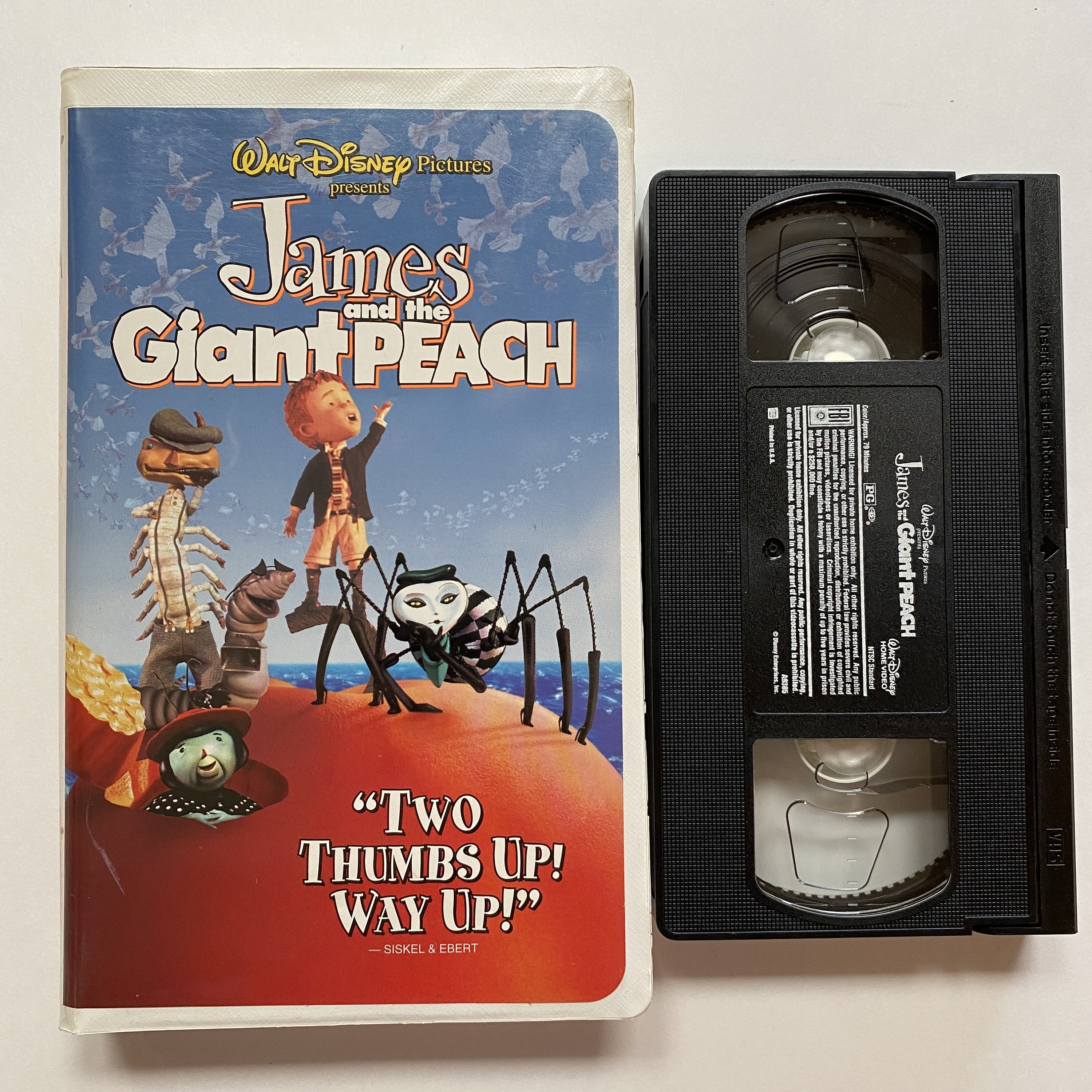 SALE 1996 VHS Video James and the Giant Peach Clamshell
