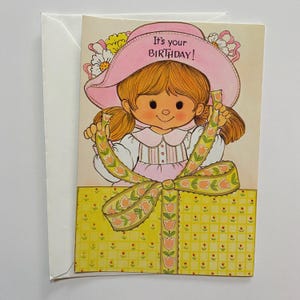 Vintage It's Your Birthday! Greeting Card for Young Girl - Made in Canada 1970s