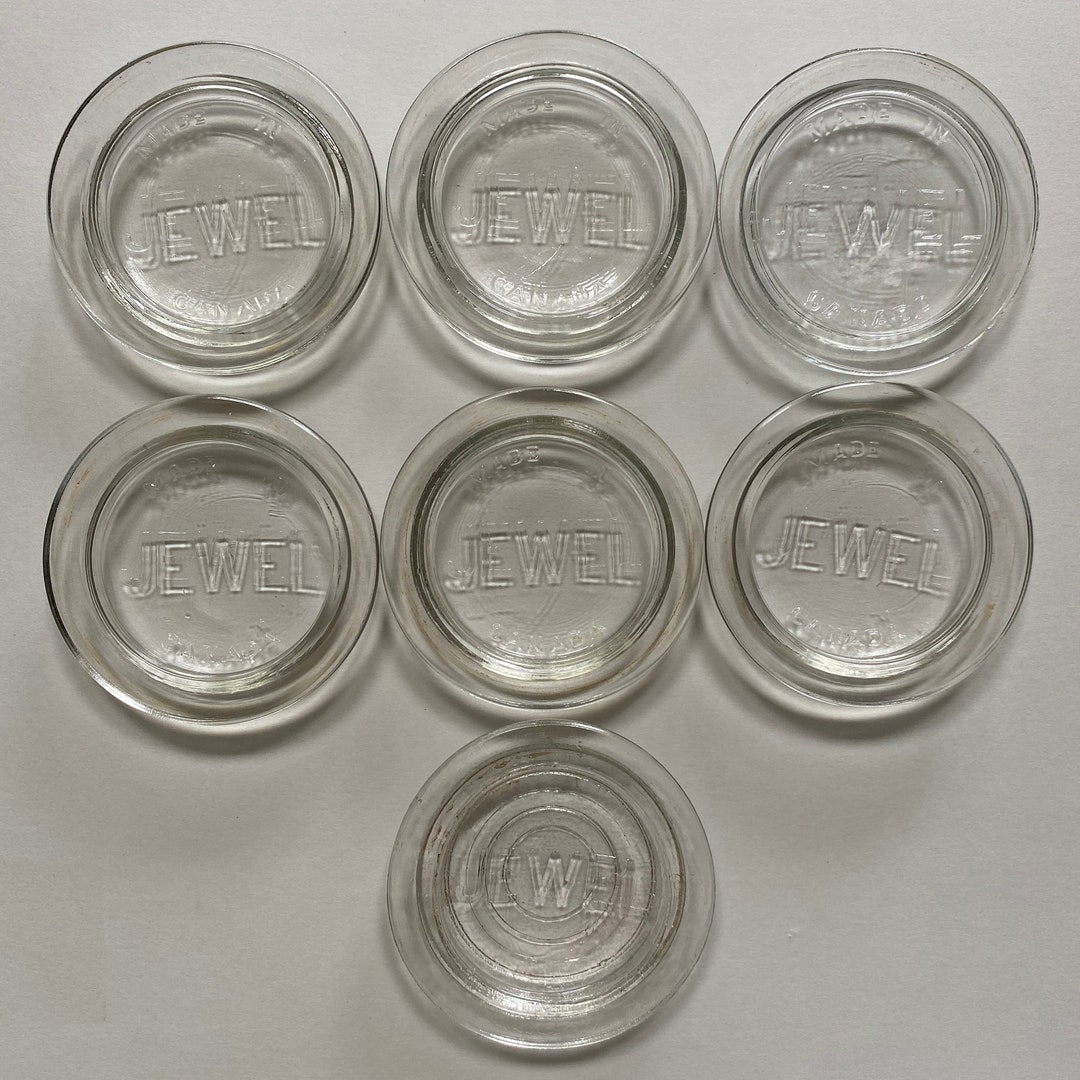 Jewel Gem Size Glass Canning Mason Jar Lids Lot of 7 Pieces Etsy Canada