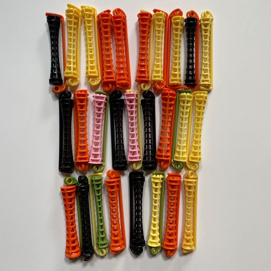 Old Perm Rods Vintage Swing Arm Perm Rods Hair Perming Curlers Multi Color Tool ...