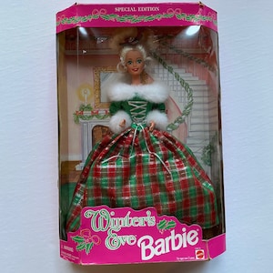 Vintage 1994 Winters Eve Barbie Doll Christmas Xmas Holiday Doll in Box 90s Special Edition