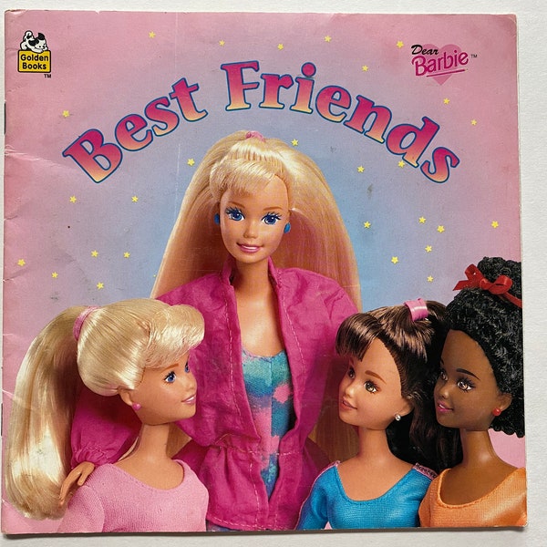 1996 Barbie Best Friends Golden Soft Cover Book Dear Barbie 90s Kids