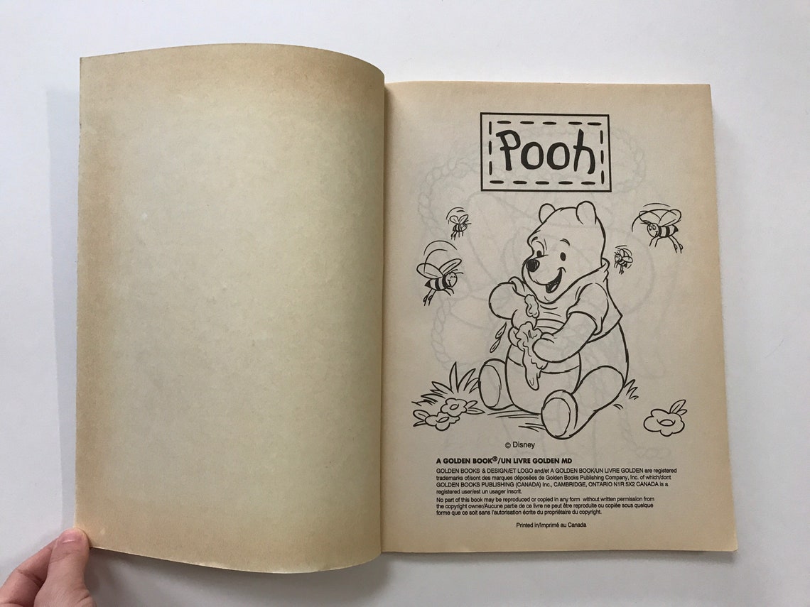 1990s Disney Winnie the Pooh Coloring Book Super Jumbo Golden - Etsy