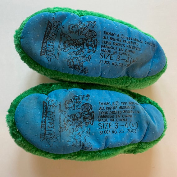 TMNT Kids Slippers 1991 Size 3-4 Teenage Mutant N… - image 8